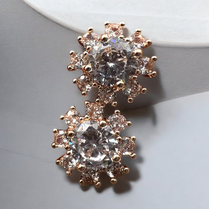 Radiant Cluster Crystal Stud Earrings