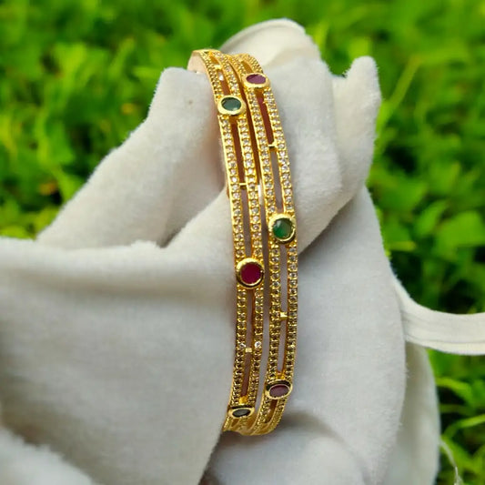 Graceful Elegance Gemstone Bangle Set