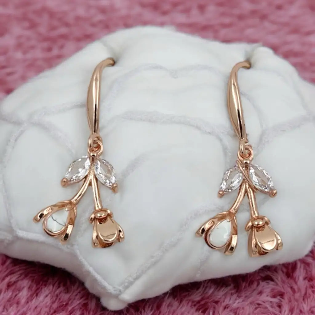 Blush Blossom Drop Earrings